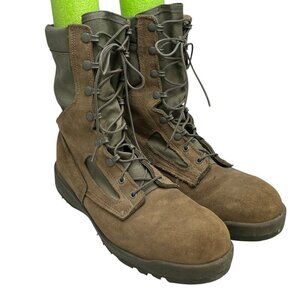 Belleville 600 ST 10.5 R ASTM Steel Toe Military Combat Boot Green Vibram Sole